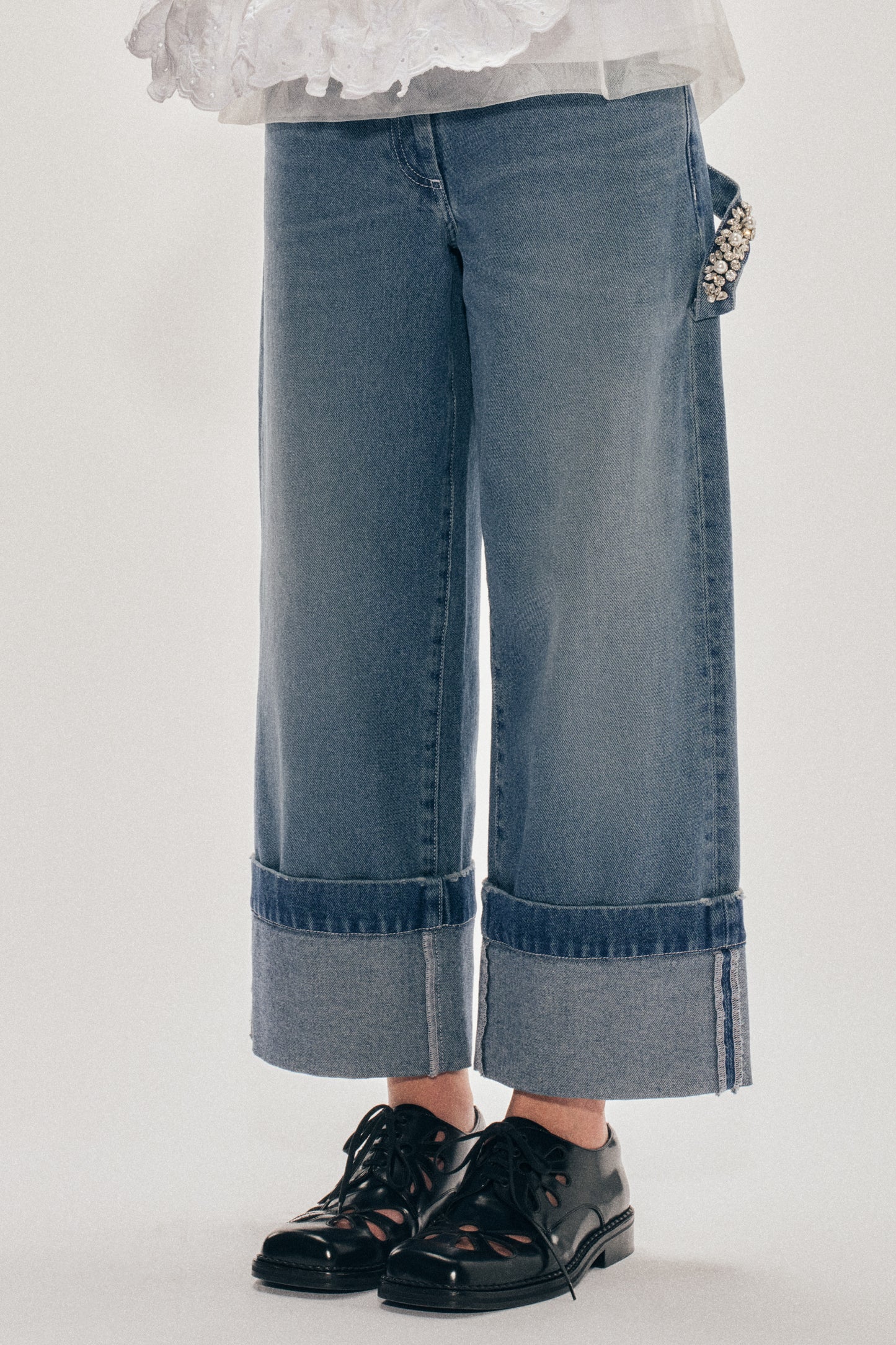 Embellished Straight Leg Jeans