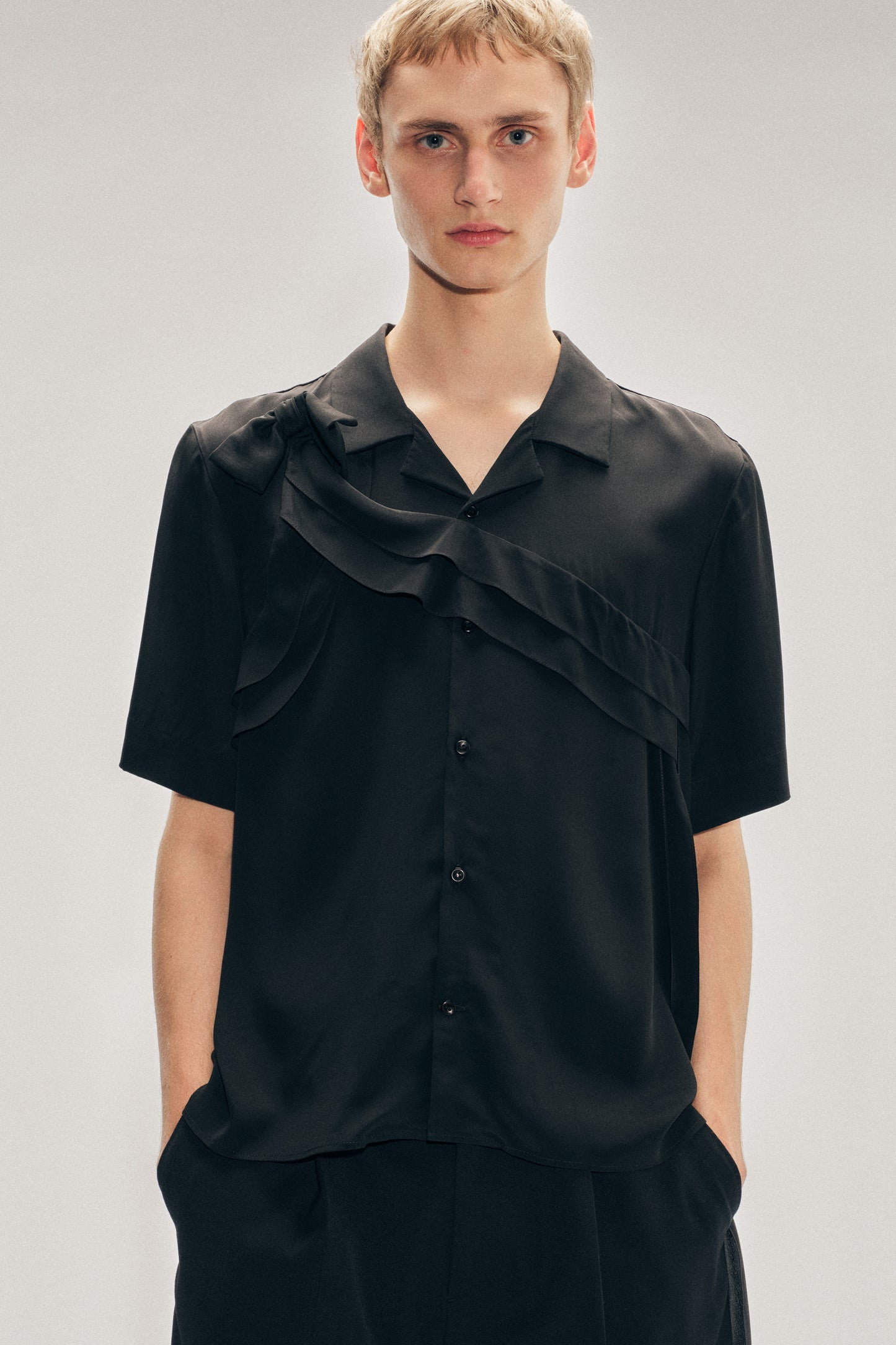 Pressed Bow Sash Shirt