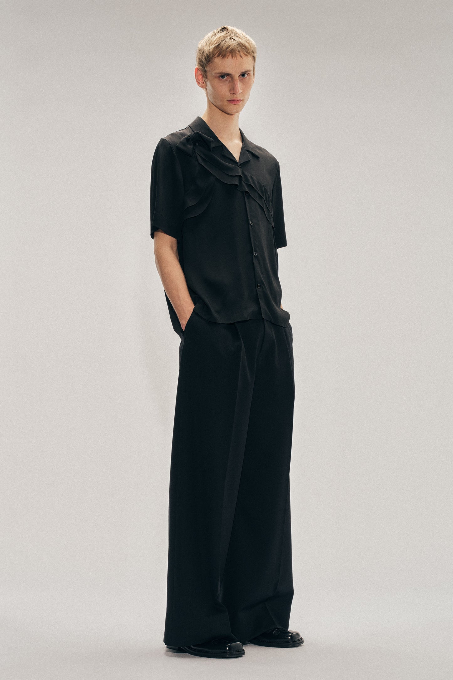 Pressed Bow Sash Shirt