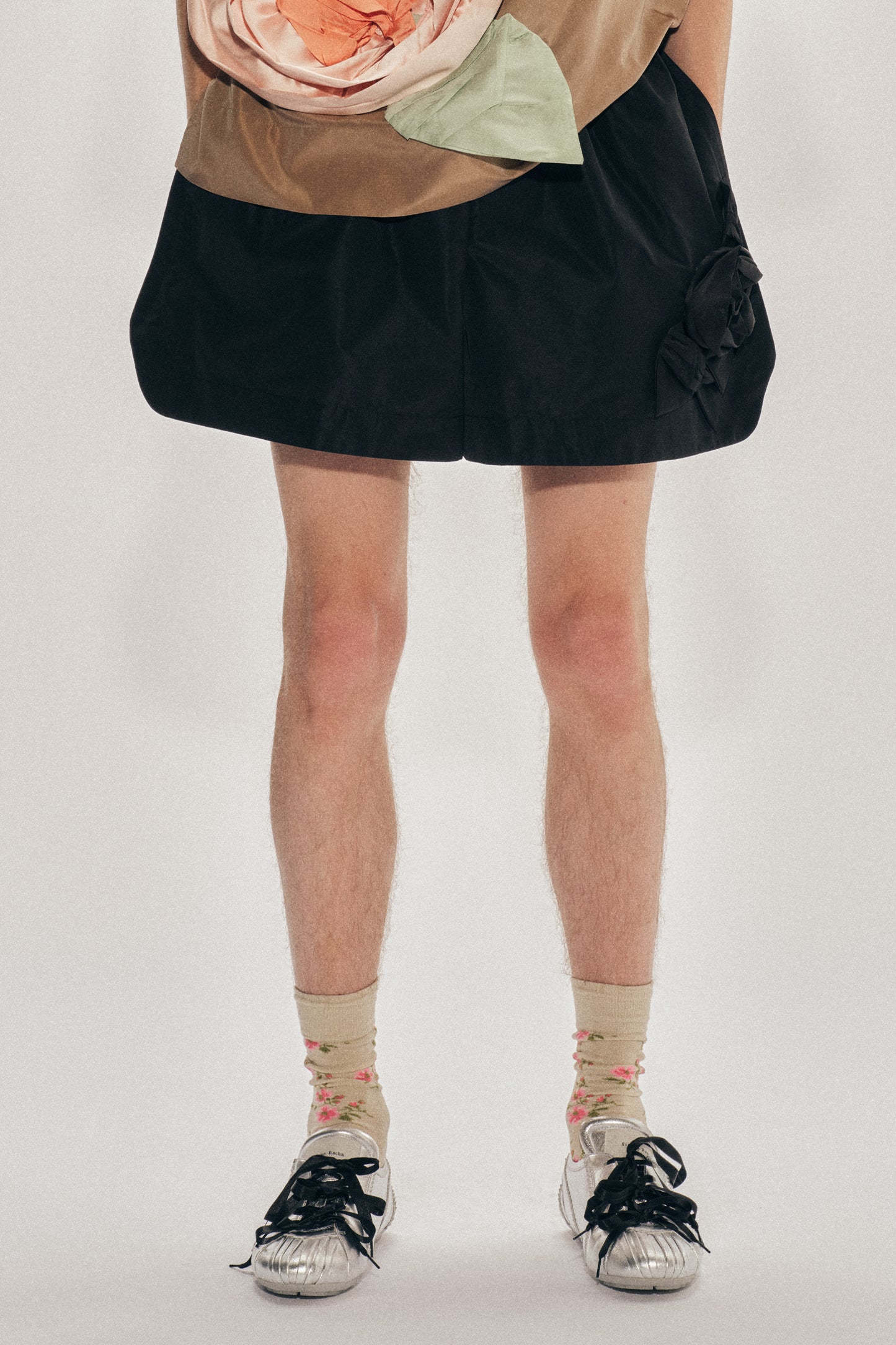 Tiny Flower Jacquard Ankle Socks