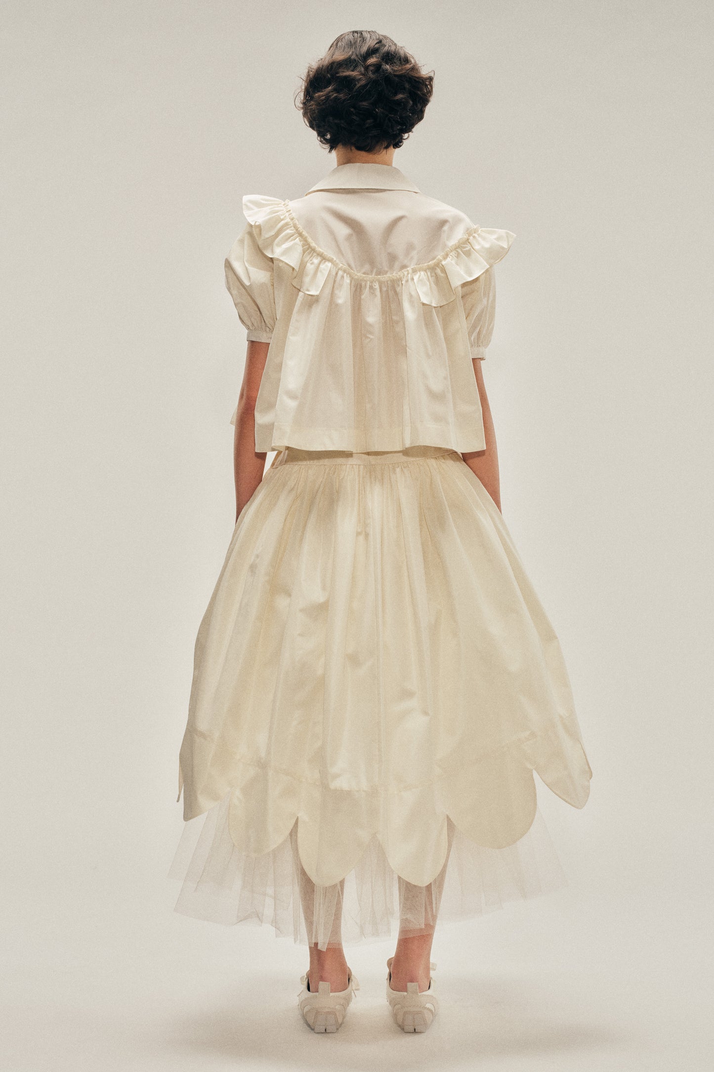 Petal Hem Basque Skirt