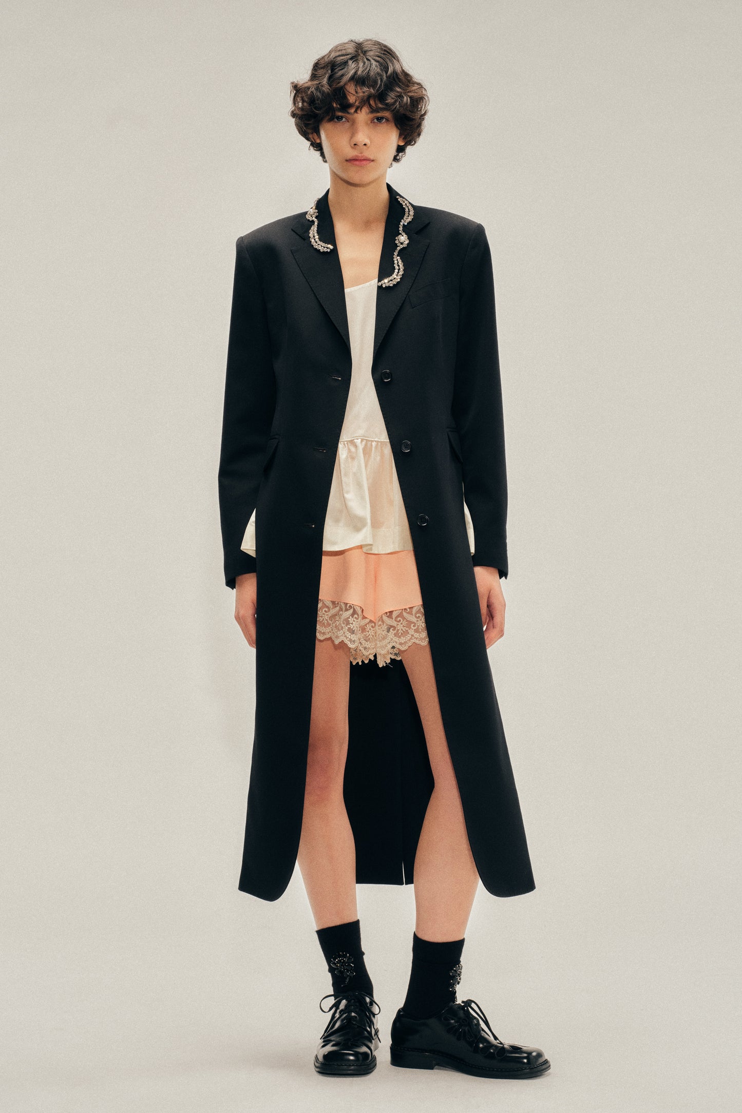 Embellished Extended Hip Cutaway Tailcoat