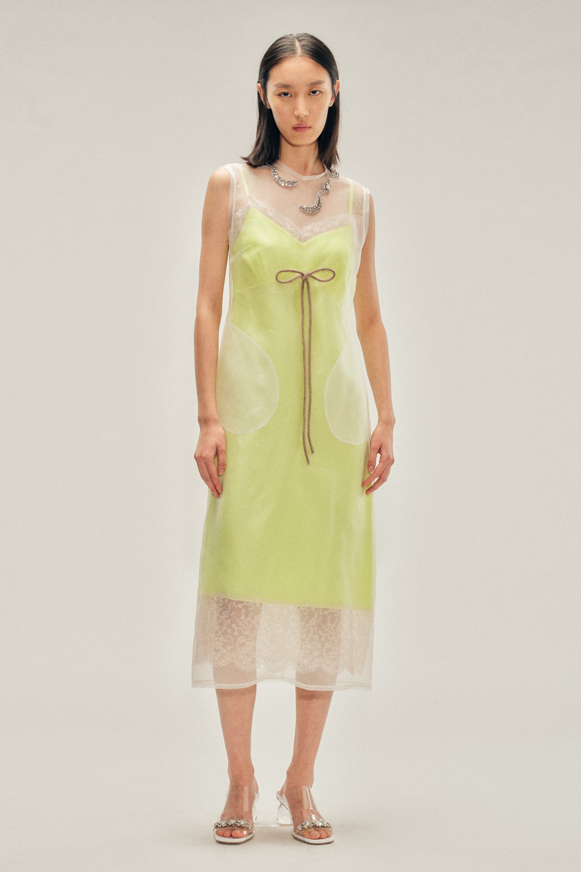 Embellished Sheer Frayed Contour Dart Dress – Simone Rocha US