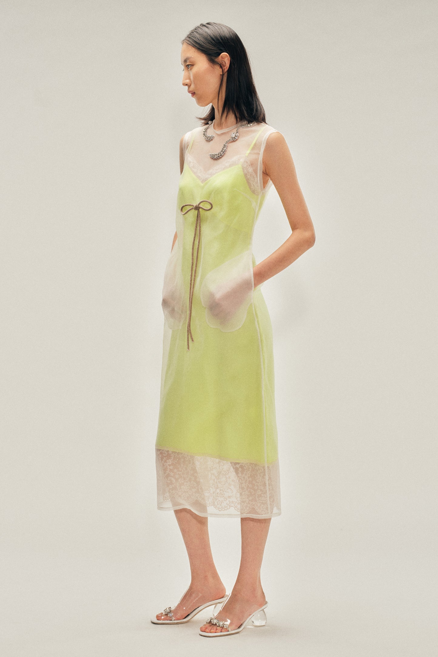 Embellished Sheer Frayed Contour Dart Dress – Simone Rocha US