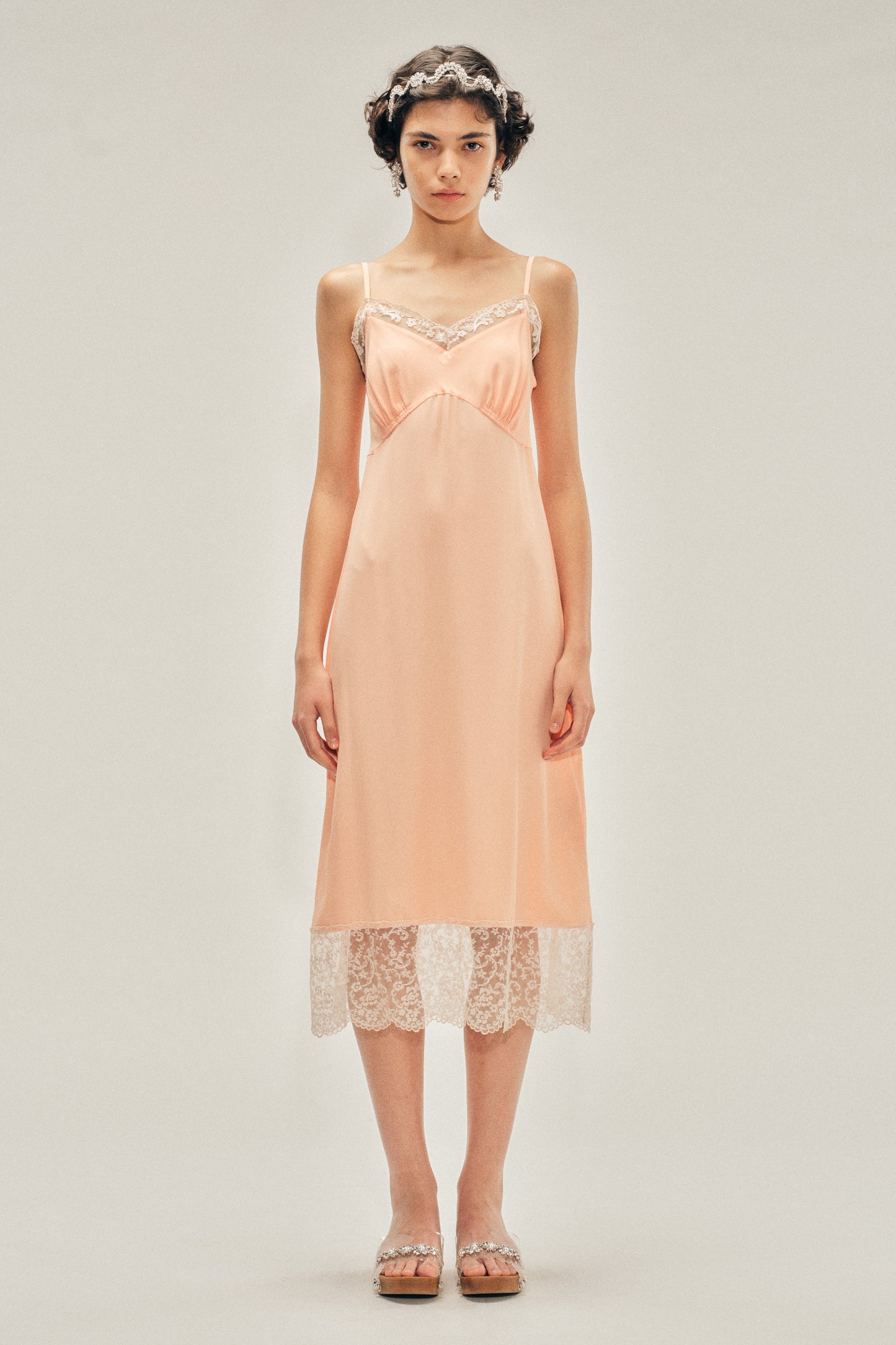 Lace Trim Slip Dress