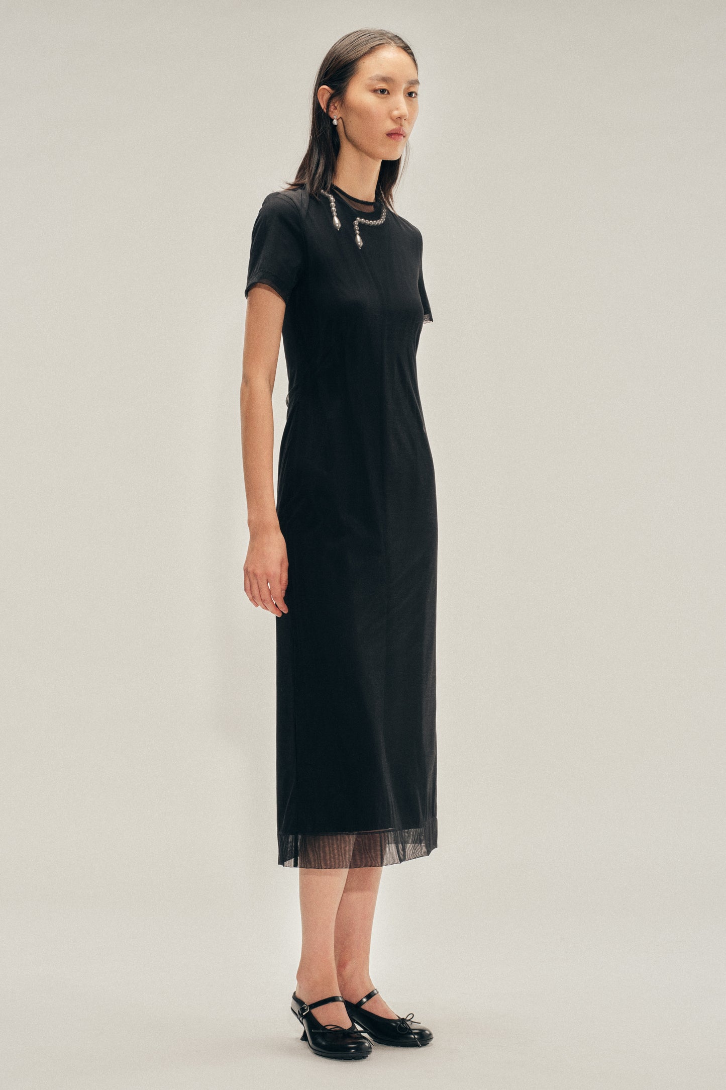 Beaded Layered Liquid Dress