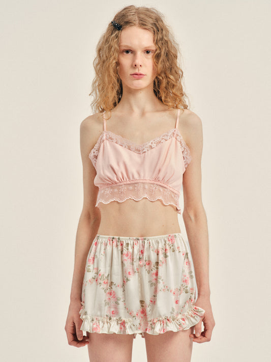 Lace Trim Negligee Bralette