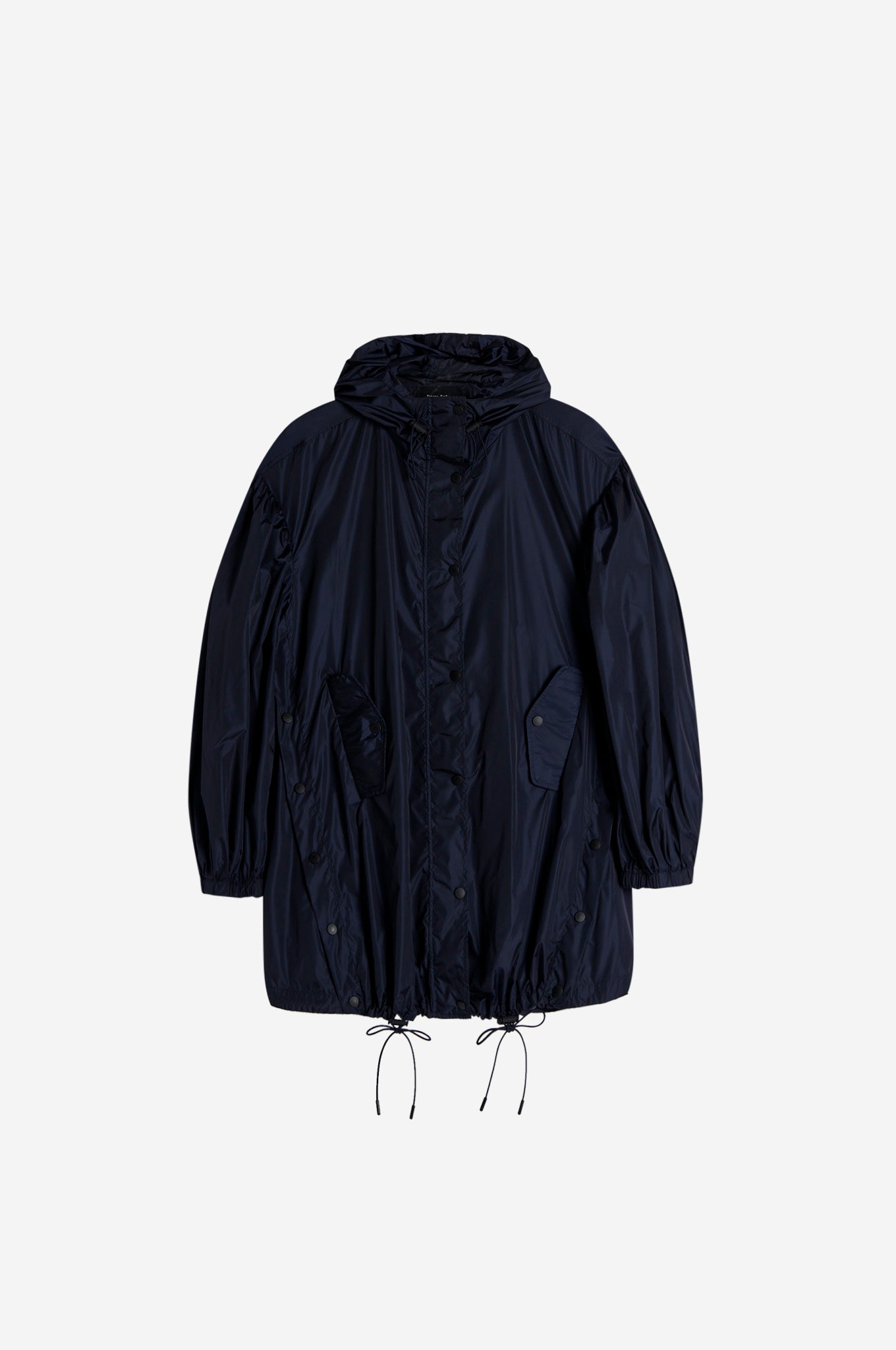 Button Placket Trapeze Parka