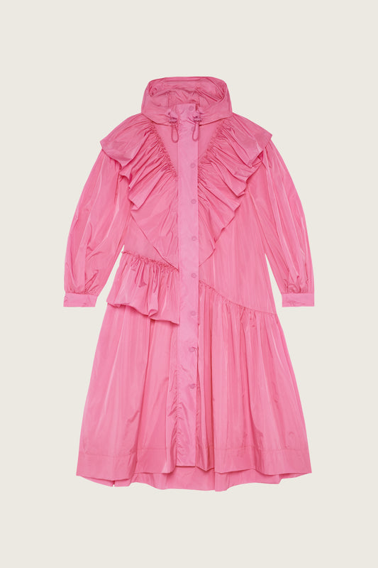 Ruffle Puff Sleeve Parka