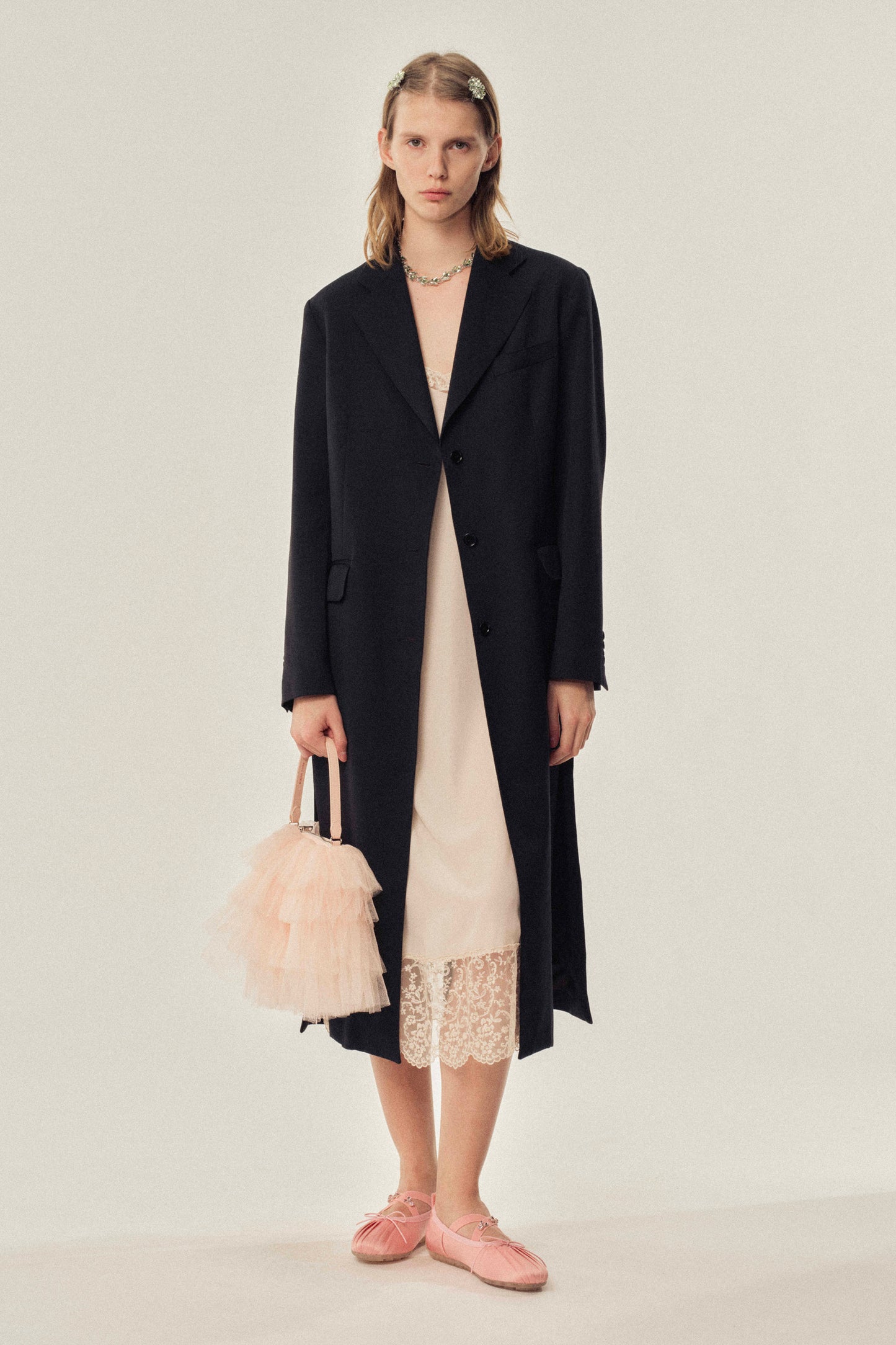 Cut-Out Bow Detail Coat