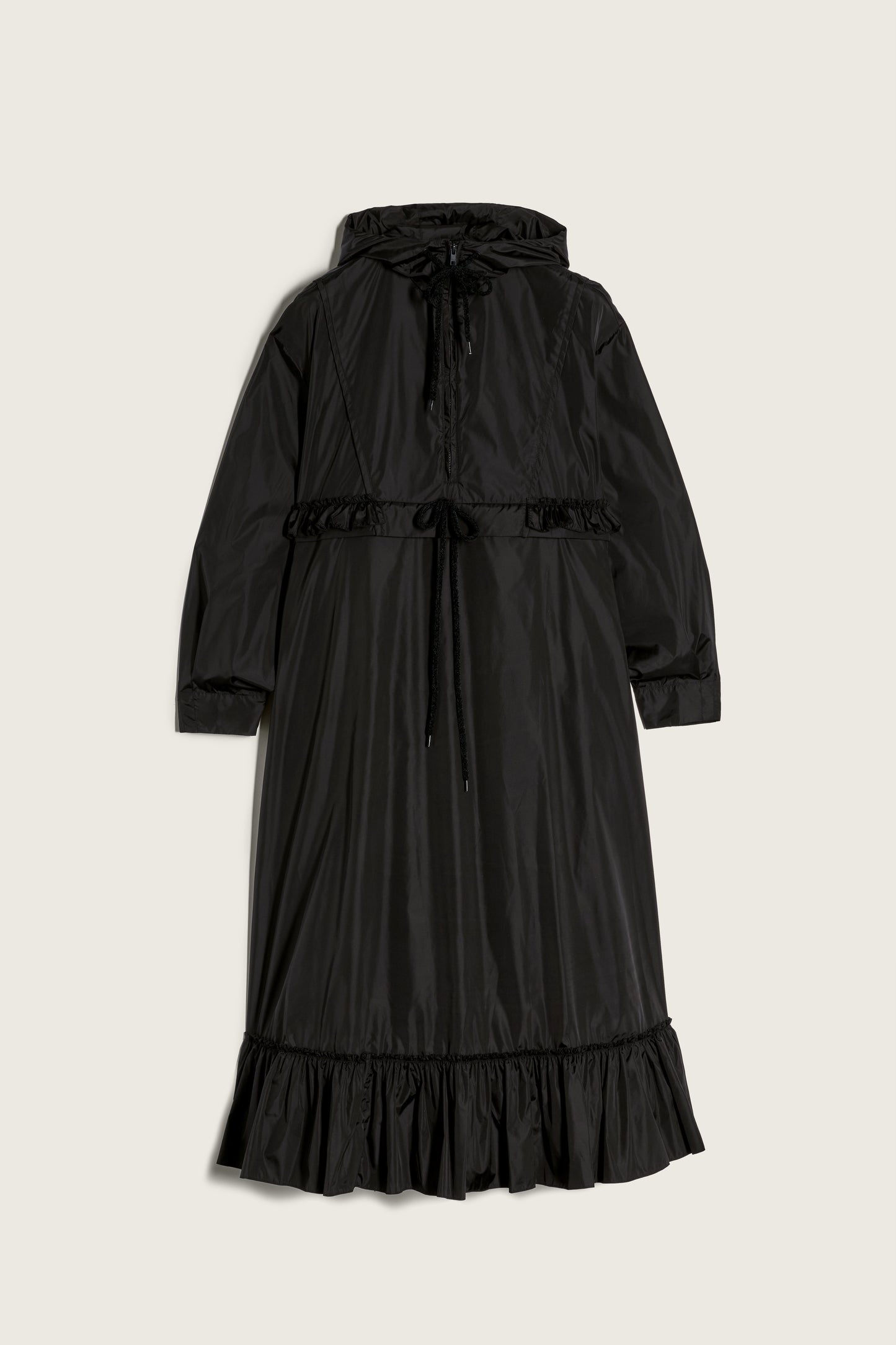 Exaggerated Ruffle Frill Cagoule