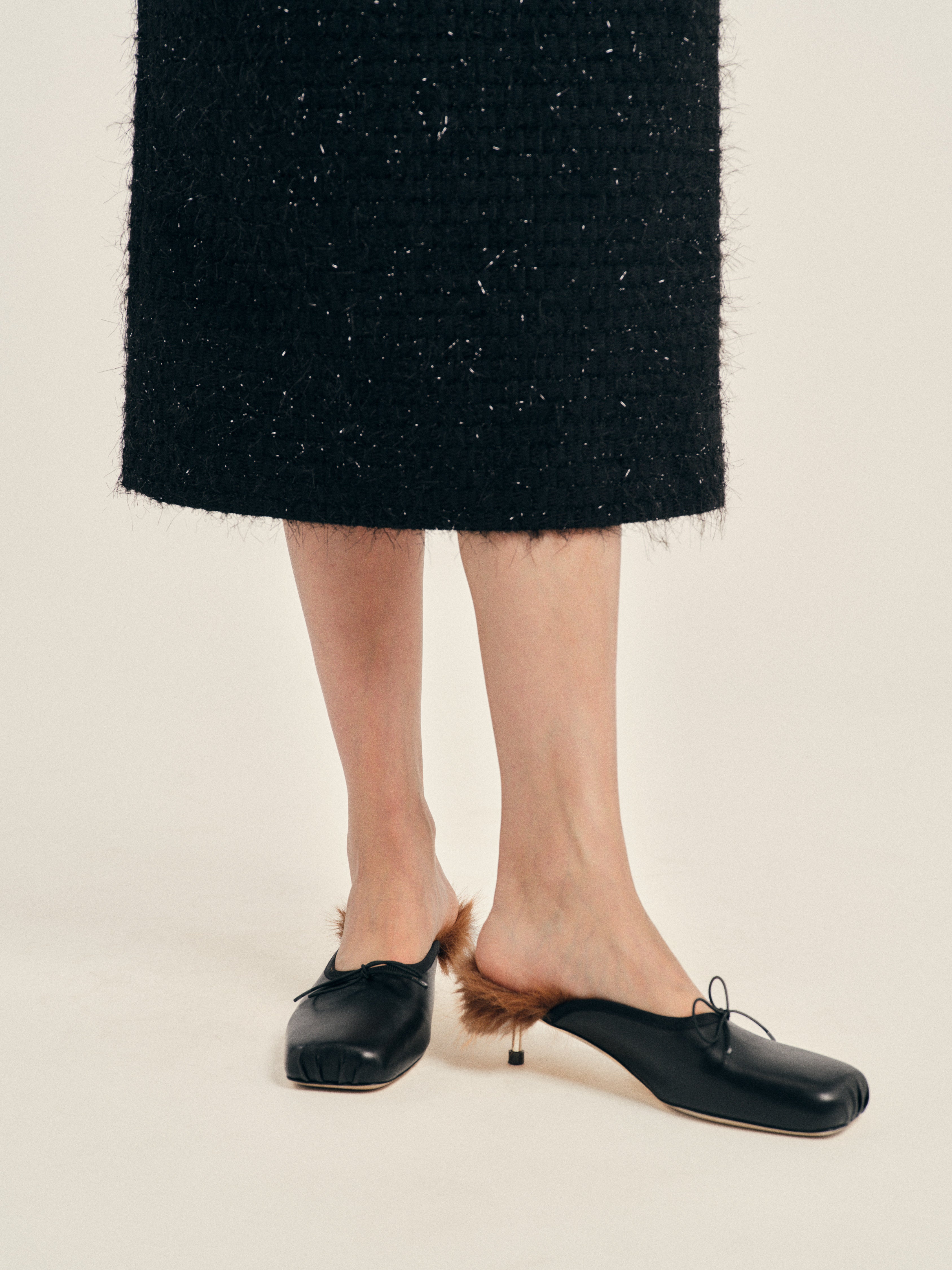 Faux Fur Lined Pointe Mule Heel – Simone Rocha US