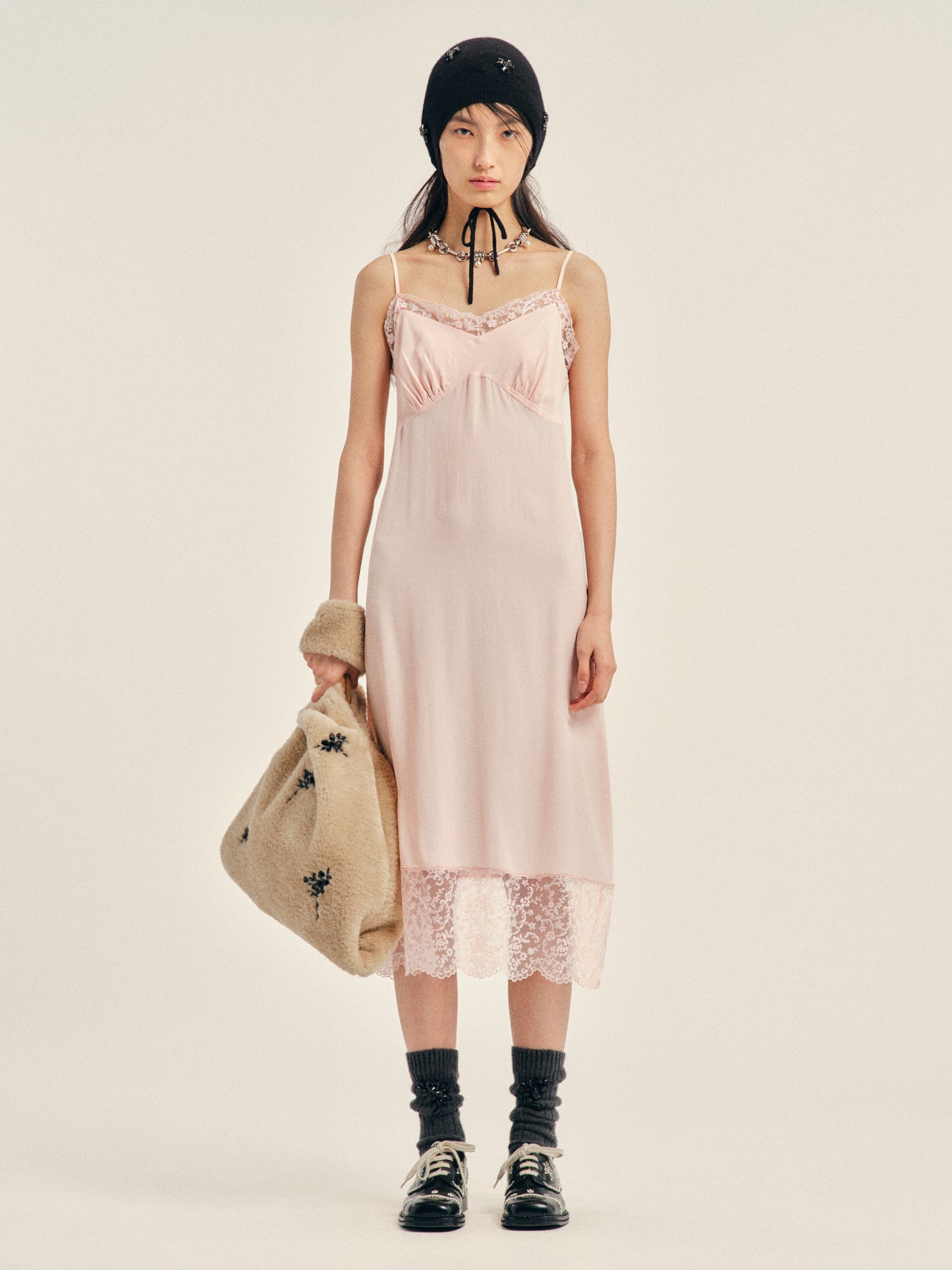 Lace Trim Slip Dress