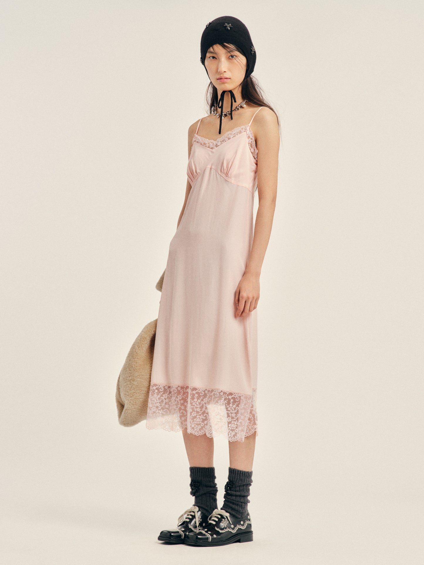 Lace Trim Slip Dress