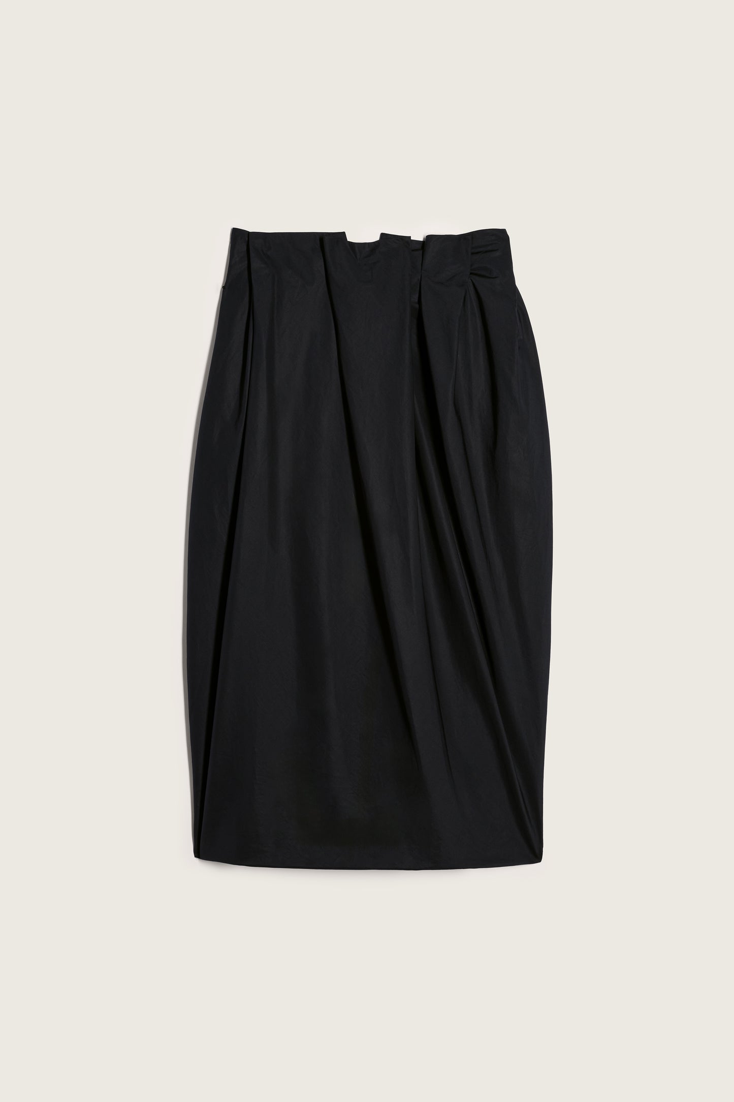 Pleated Waist Pencil Skirt
