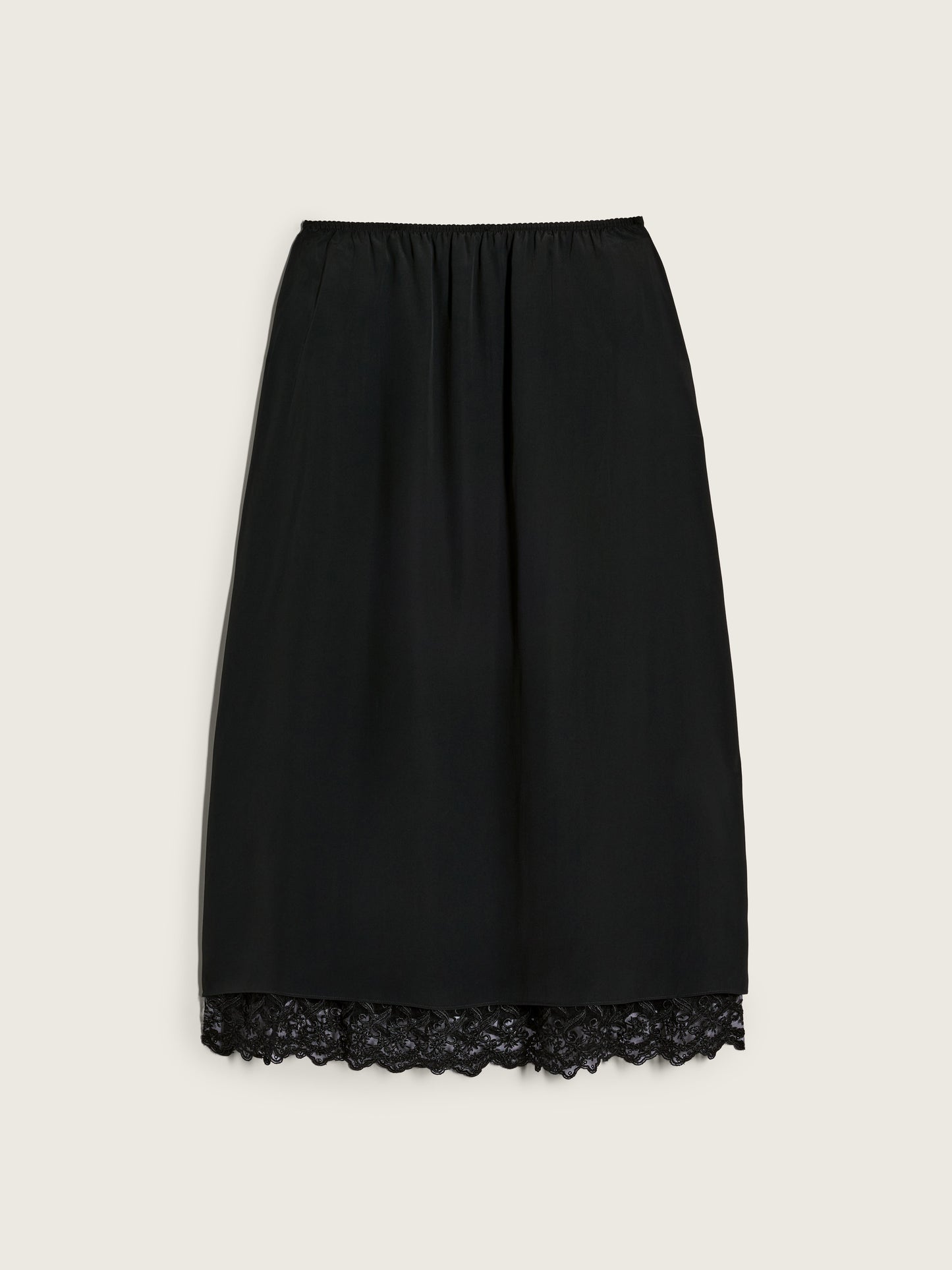 Lace Trim Negligee Skirt