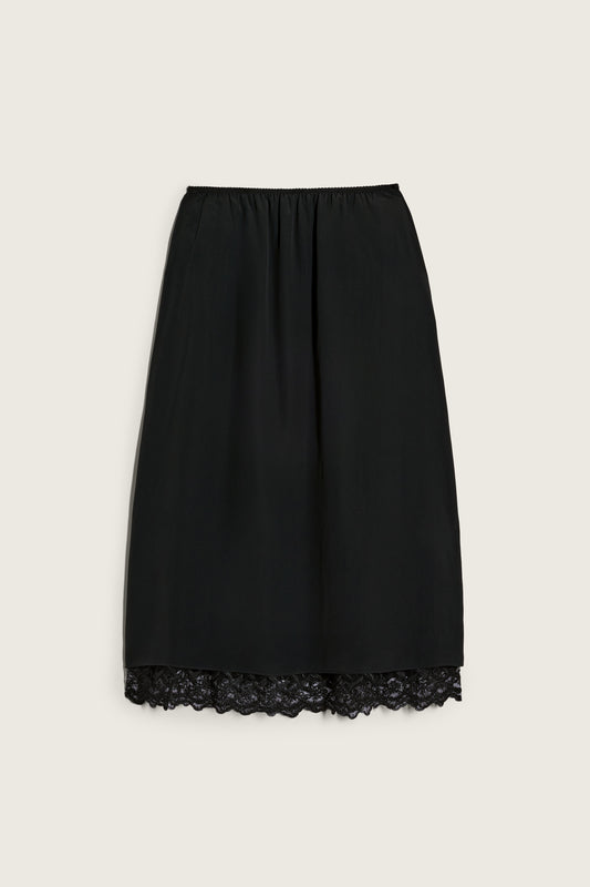 Lace Trim Negligee Skirt