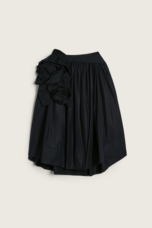 Pressed Rosette Basque Skirt