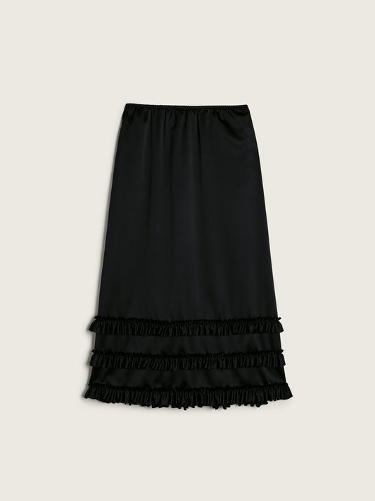 Ruffle Frill Hem Easy Skirt