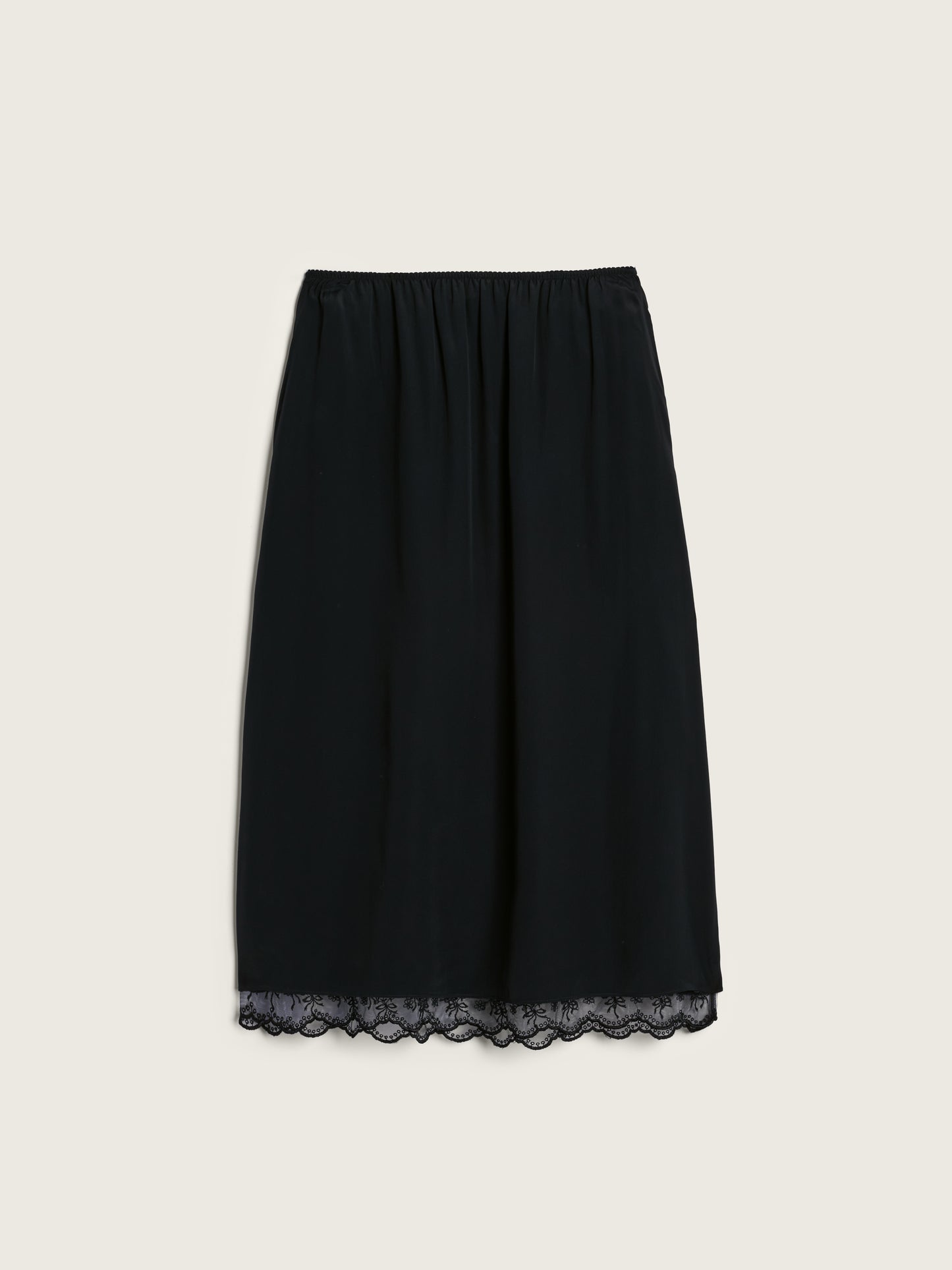 Lace Trim Negligee Skirt