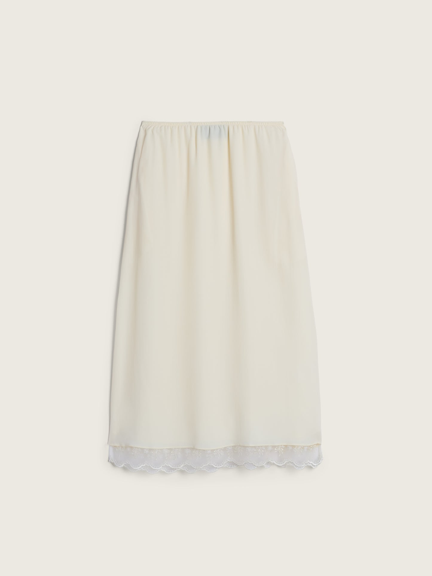 Lace Trim Negligee Skirt