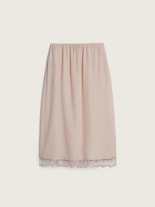 Lace Trim Negligee Skirt