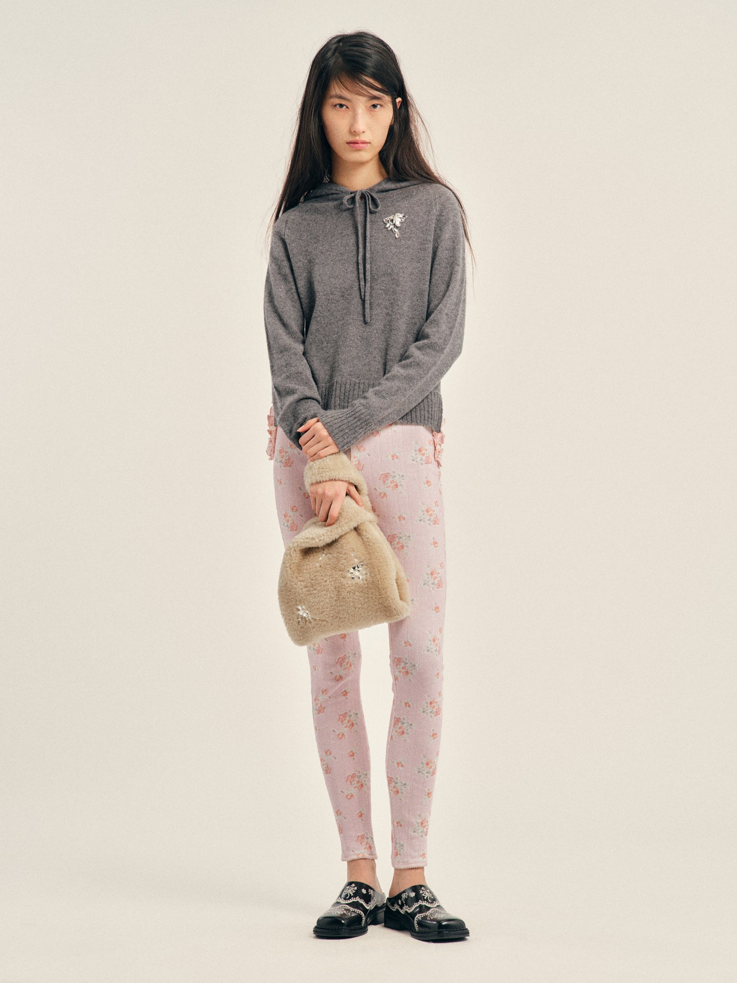 Embellished Relaxed Cashmere Hoodie