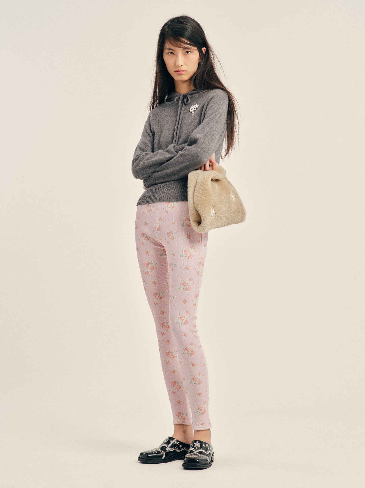 Embellished Relaxed Cashmere Hoodie
