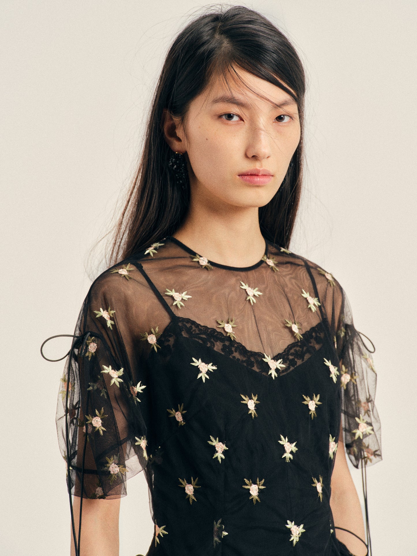Puff Sleeve Cord Hip Dress