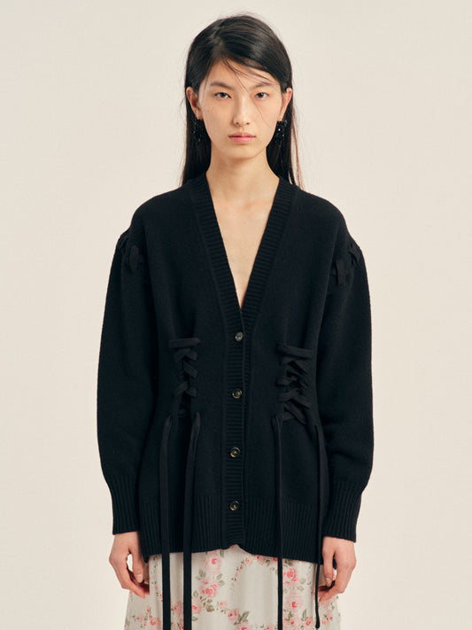 Merino Sculpted Corset Cardigan
