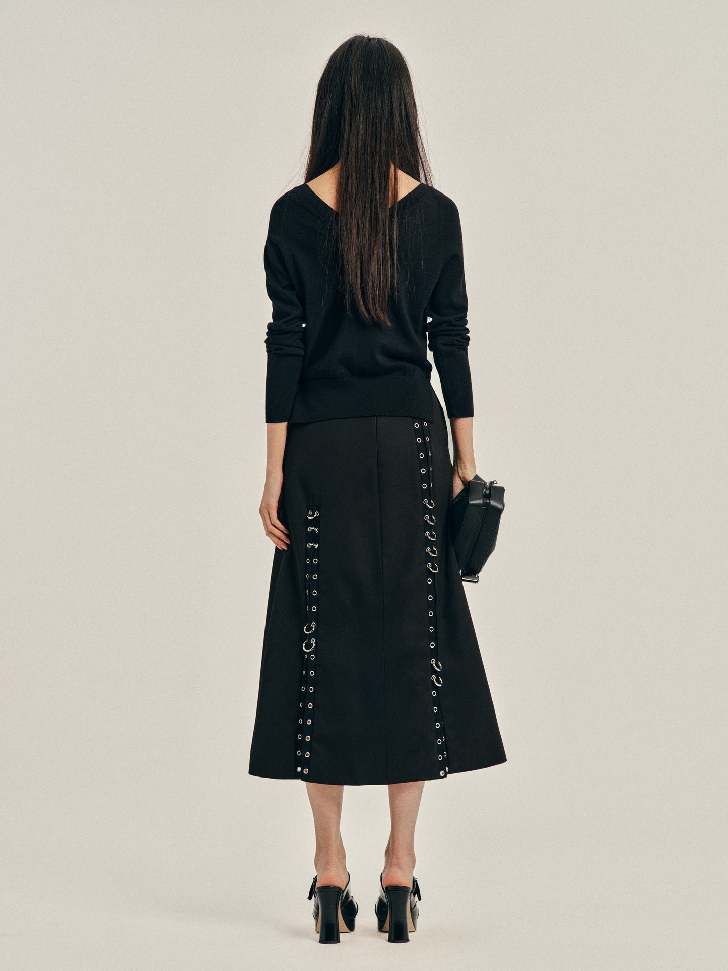 Grommet Ring Sculpt Ripple Skirt