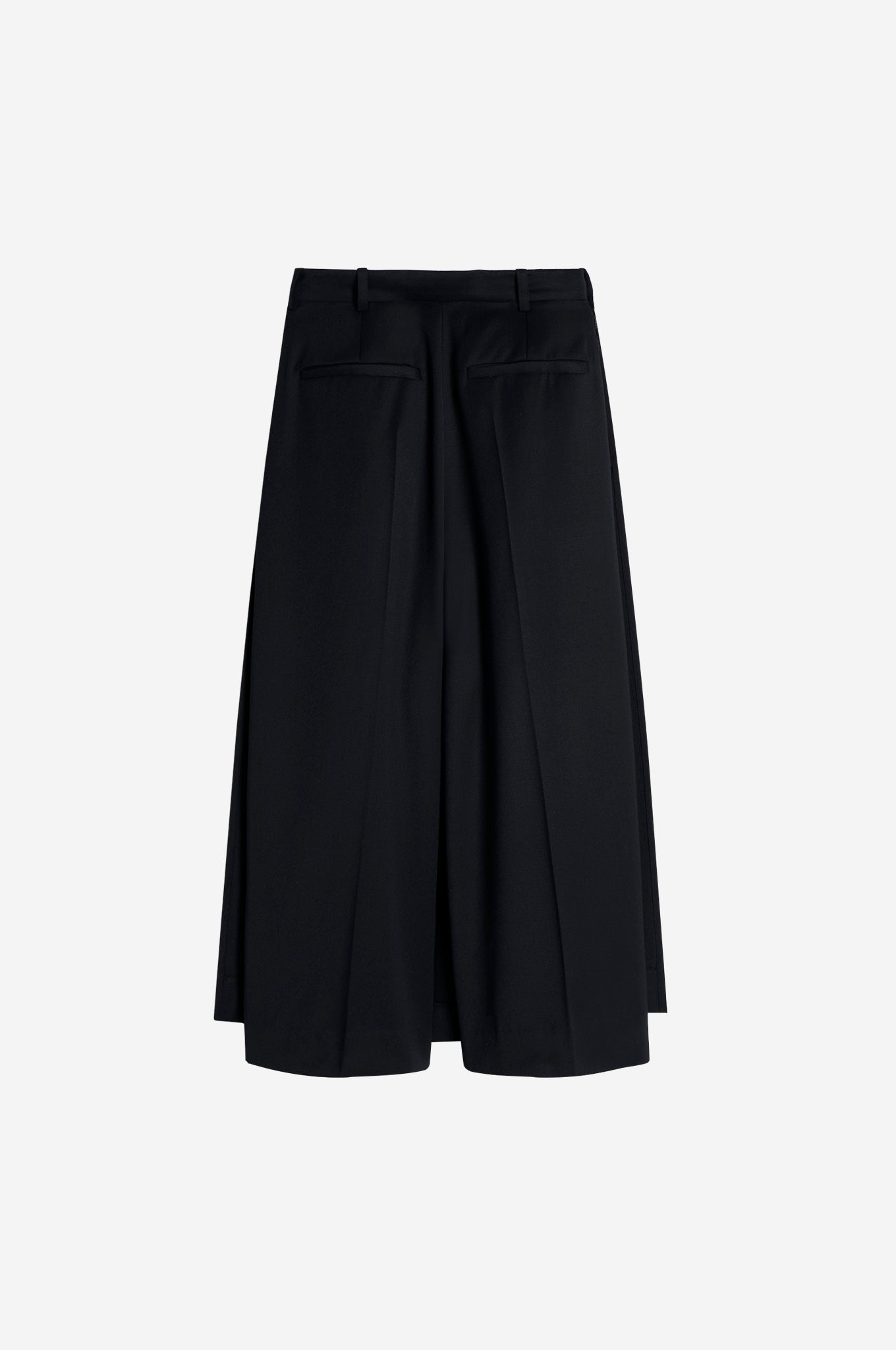 Pleated Apron Overlay Trousers