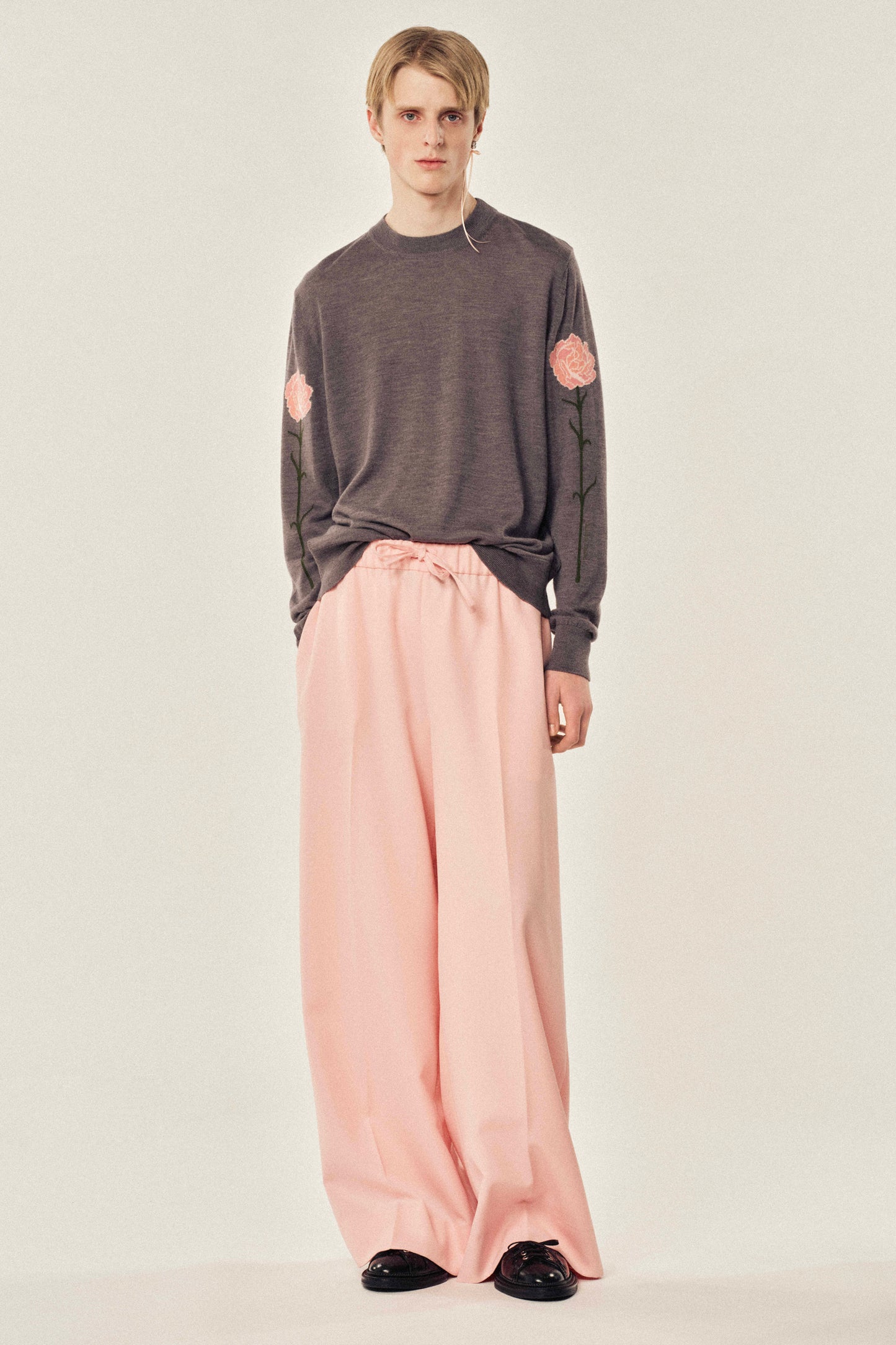 Wide Leg Drawstring Trousers