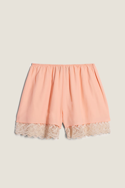 Lace Trim Negligee Shorts