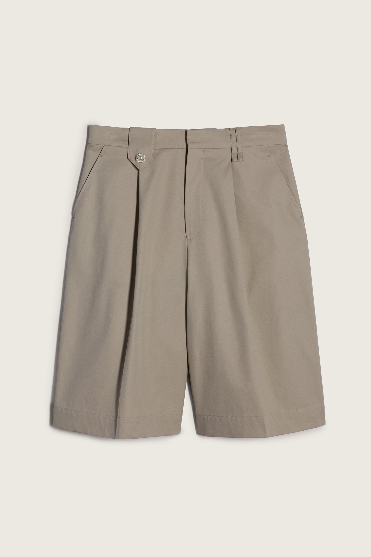 Tailored Wide Leg Belt Loop Tab Shorts