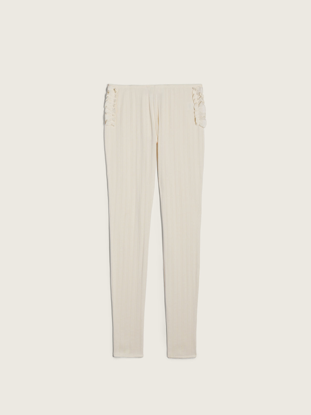Pointelle Ruffle Frill Long Johns