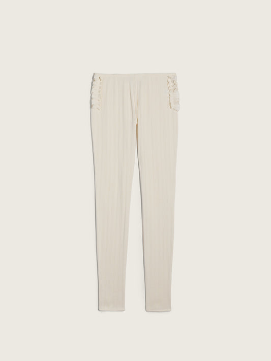 Pointelle Ruffle Frill Long Johns