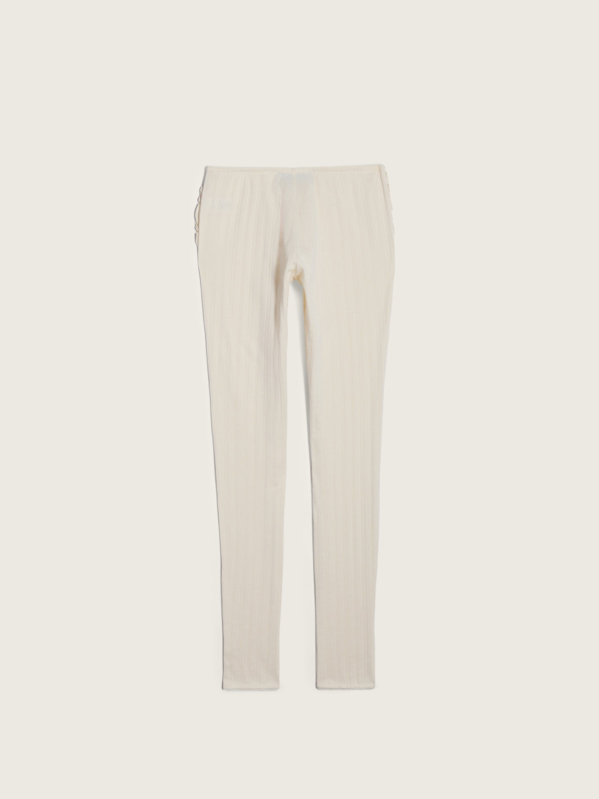 Pointelle Ruffle Frill Long Johns