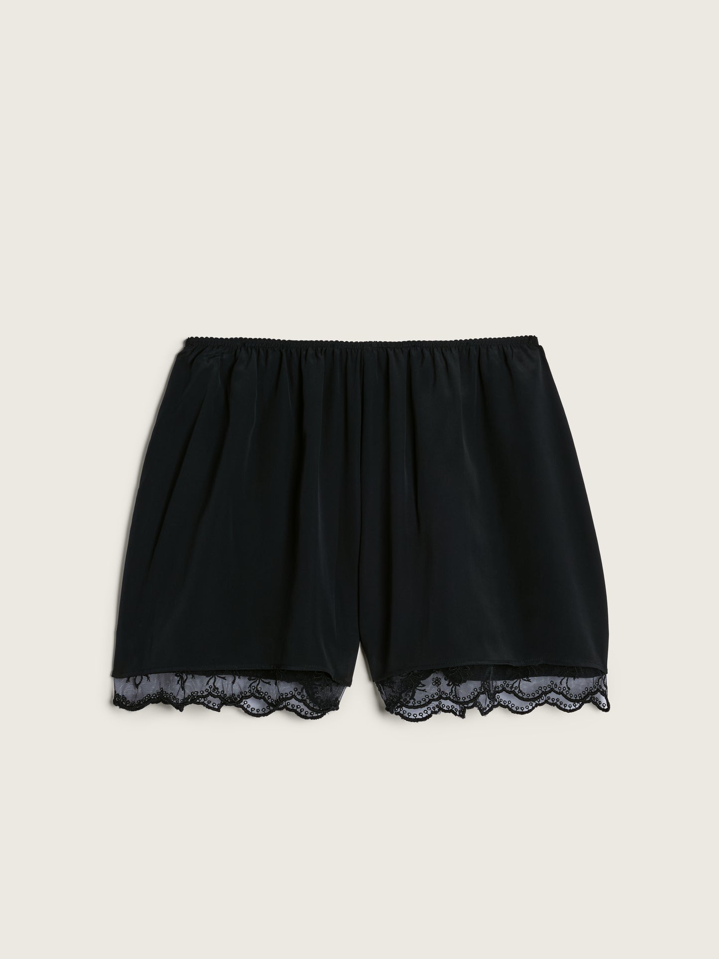 Lace Trim Negligee Shorts