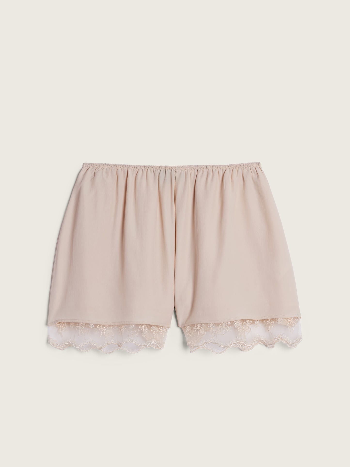 Lace Trim Negligee Shorts