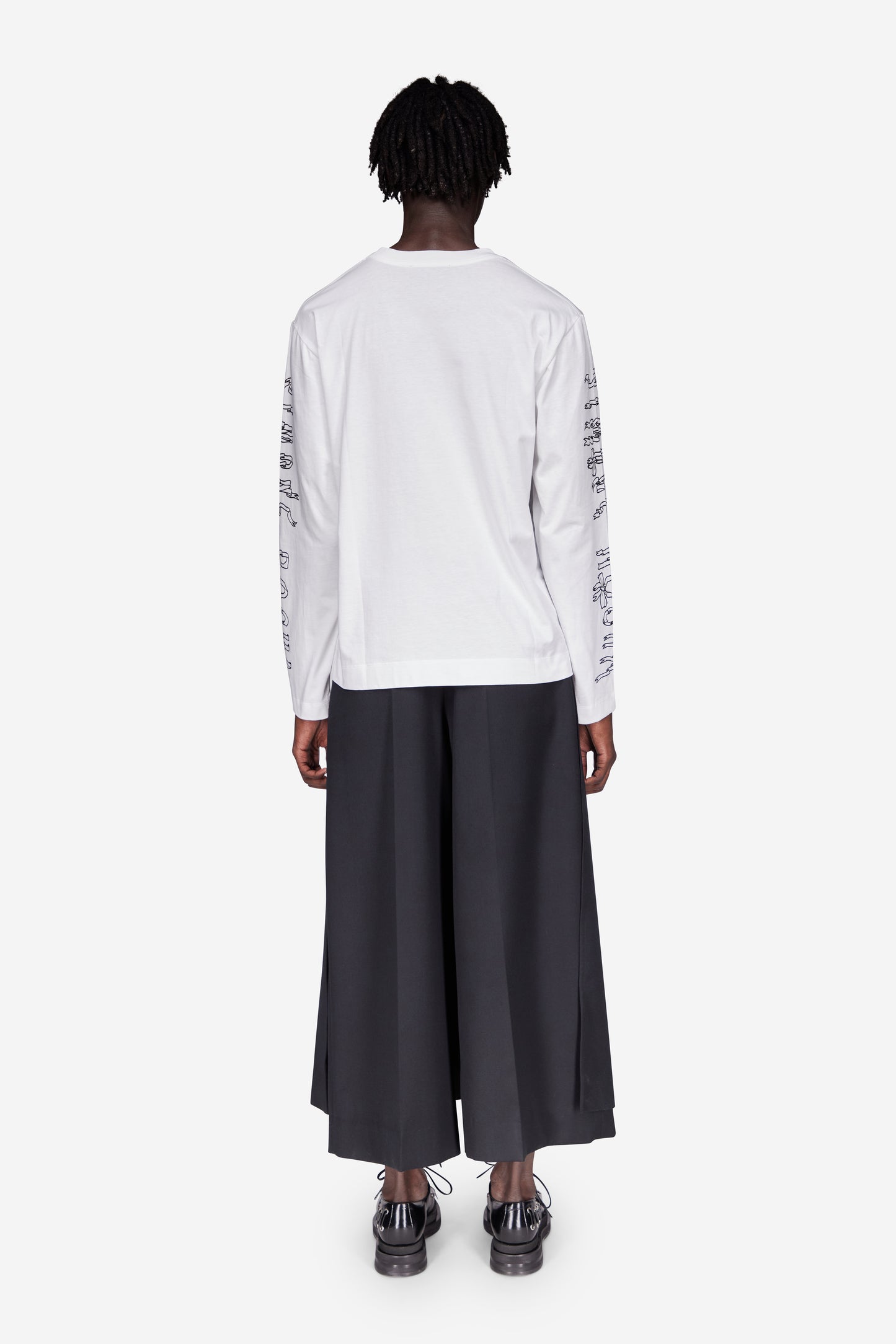 Pleated Apron Overlay Trousers