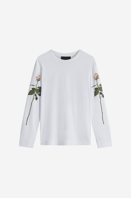 Rose Print Long Sleeve T-Shirt