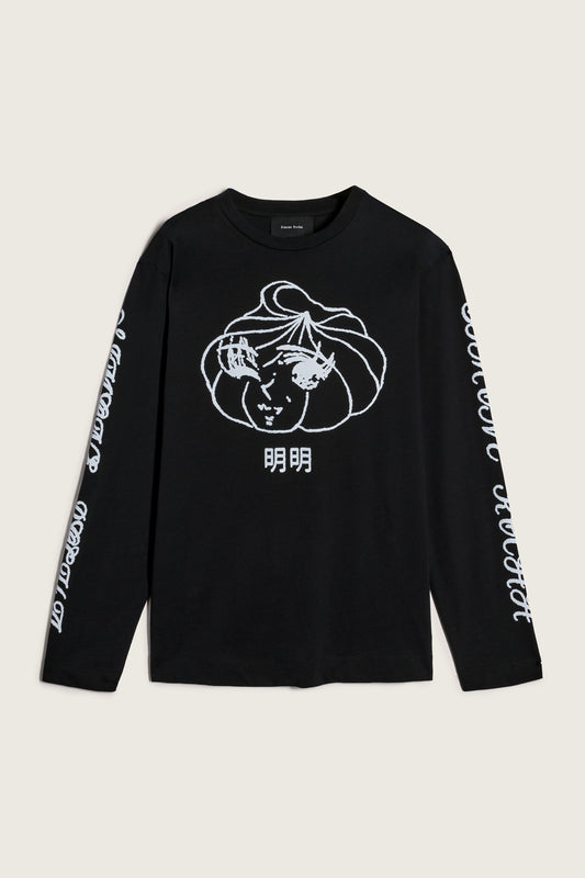 Dim Sum Logo Print Long Sleeve T-Shirt