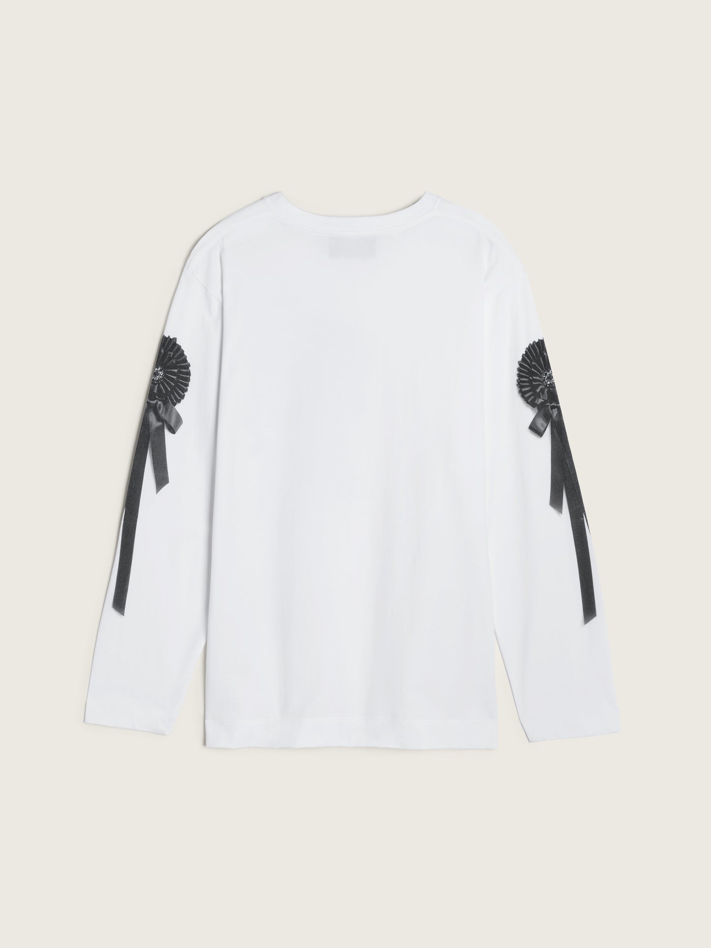 Ribbon Rosette Print Long Sleeve T-Shirt