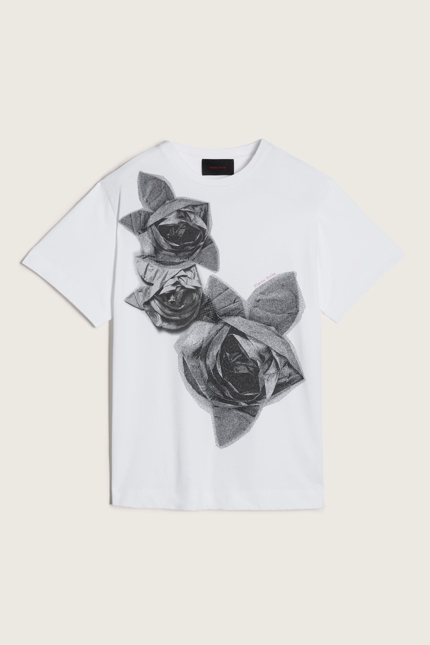 Rasterised Pressed Rosette Print T-Shirt