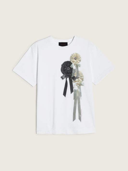 Ribbon Rosette Print T-Shirt