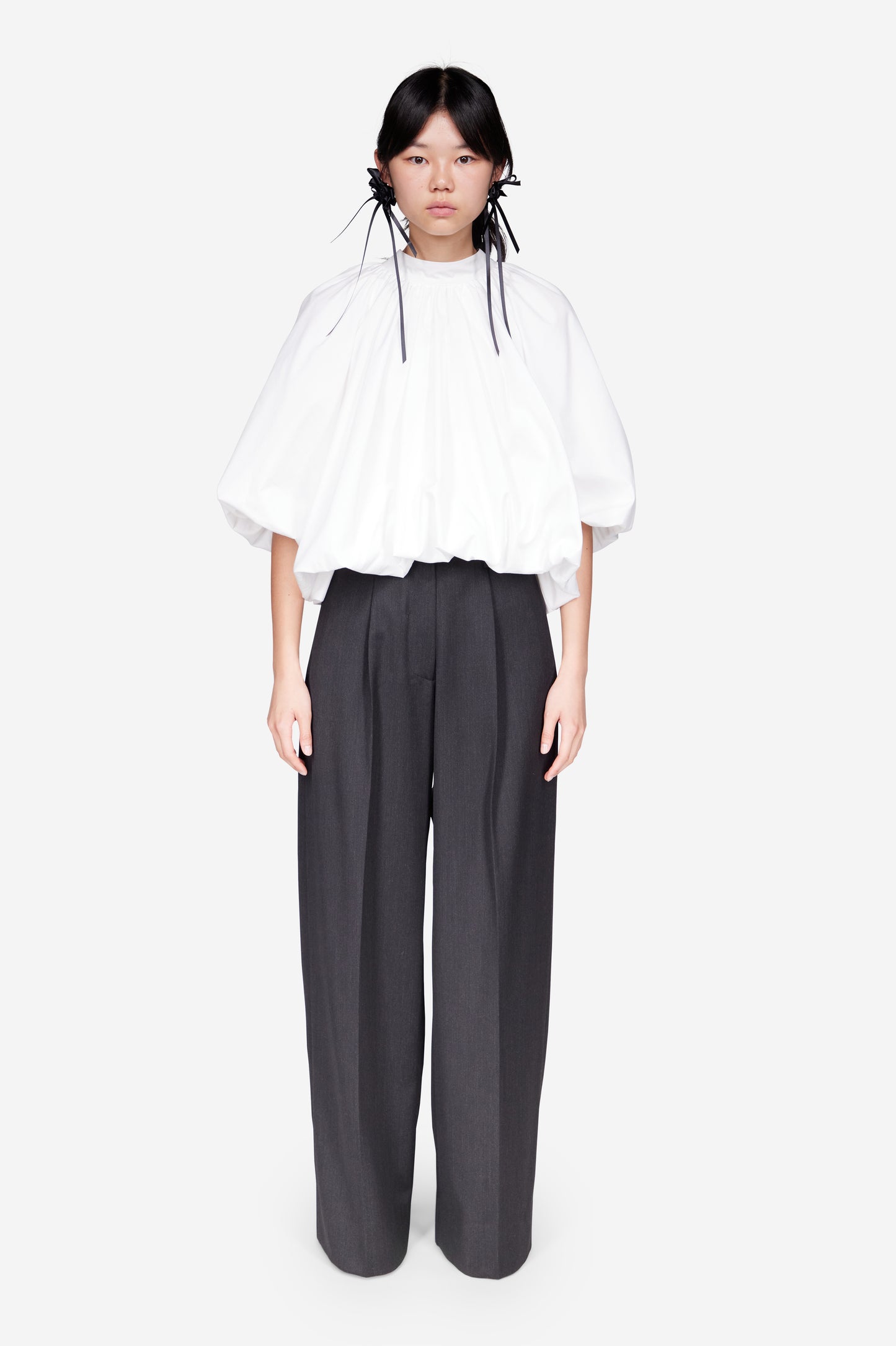 Furry Welt Pocket Wide Leg Trousers