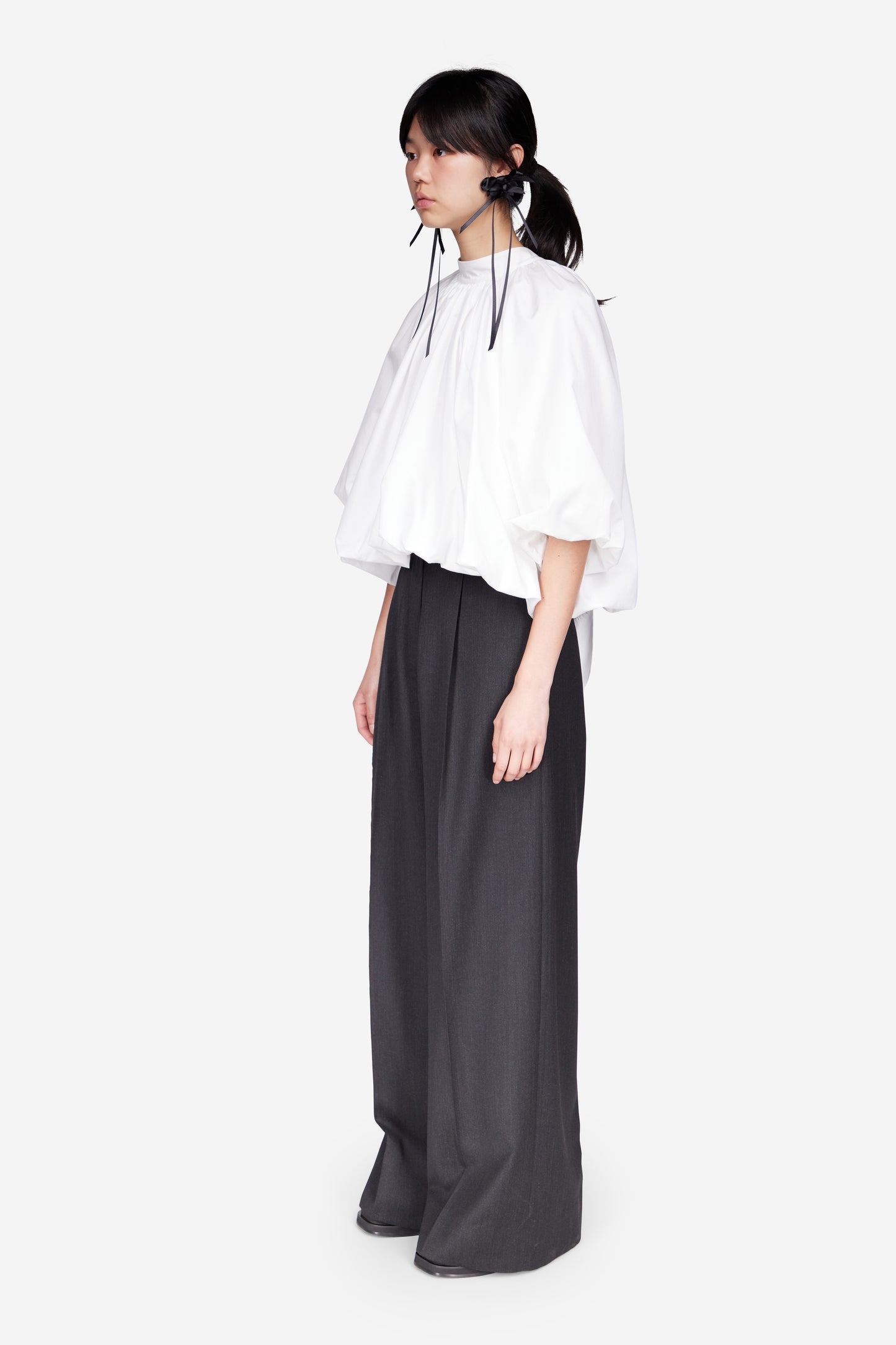 Furry Welt Pocket Wide Leg Trousers