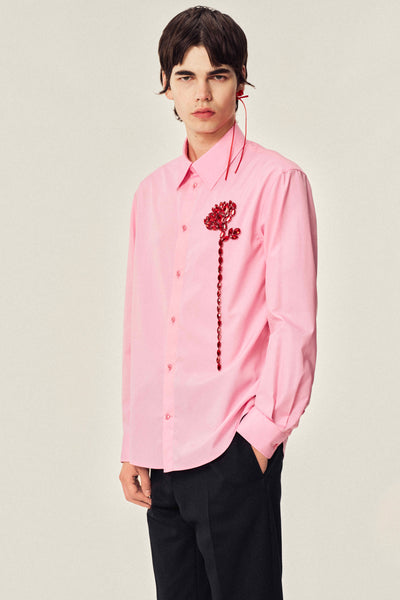 Simone Rocha ビーズ付きギンガムチェックシャツ Simone Rocha - Embellished Carnation Classic Shirt – Simone