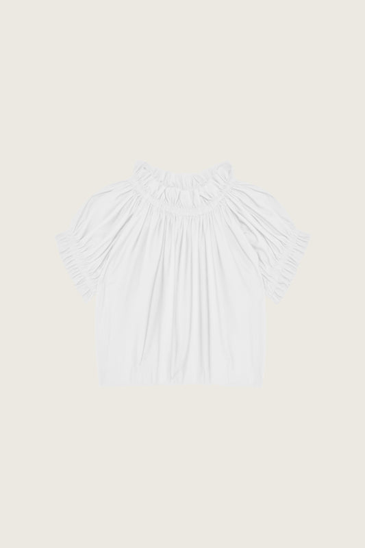 Gathered Ruffle Tulip Top